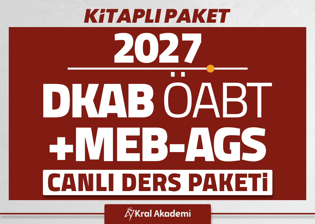 2027 Anonim Hoca ile DKAB ÖABT + MEB-AGS Canlı Ders Paketi (KİTAPLI PAKET)