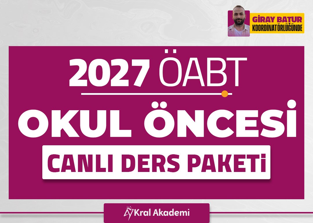 2027 OKUL ÖNCESİ ÖABT Canlı Ders Paketi