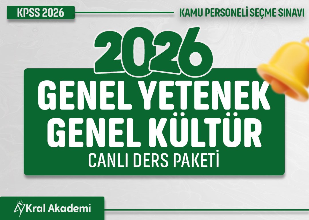 2026 GENEL YETENEK-GENEL KÜLTÜR CANLI DERS PAKETİ