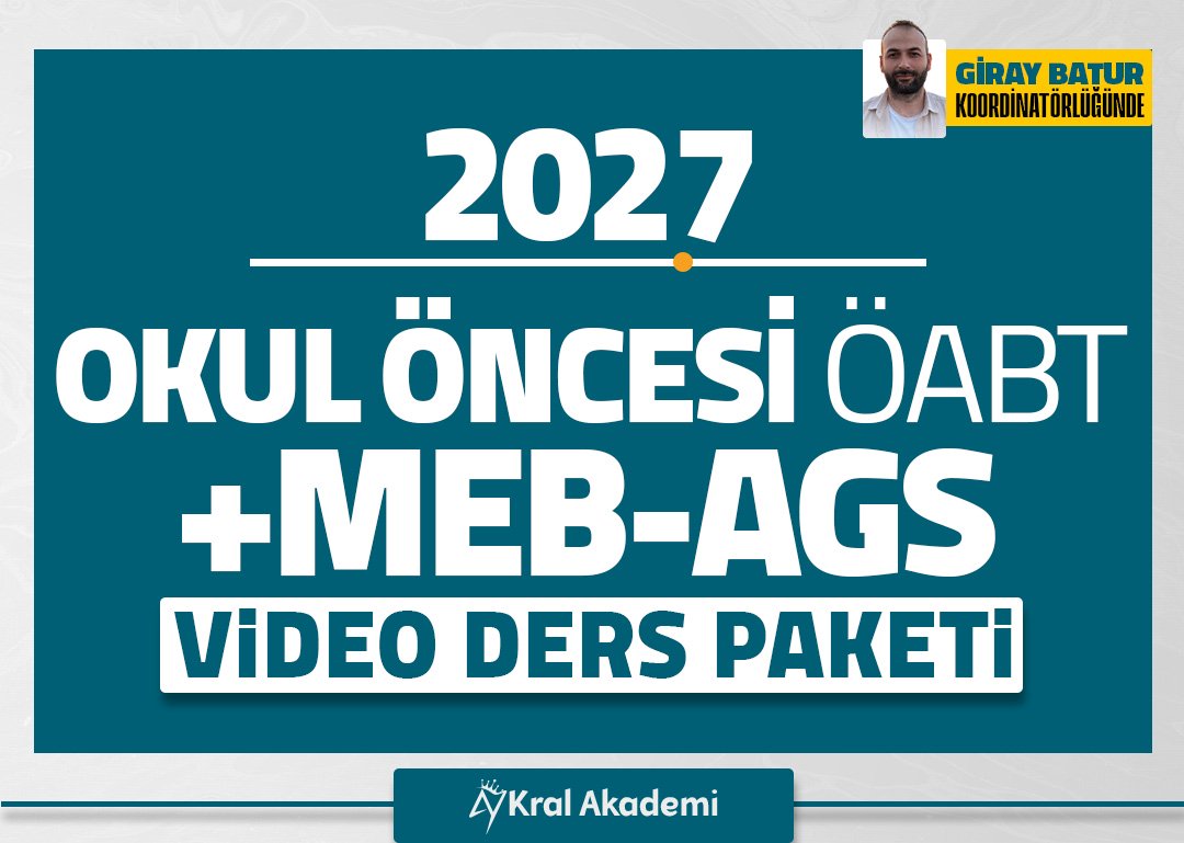 2027 OKUL ÖNCESİ ÖABT + MEB- AGS İkili Video Ders Paketi