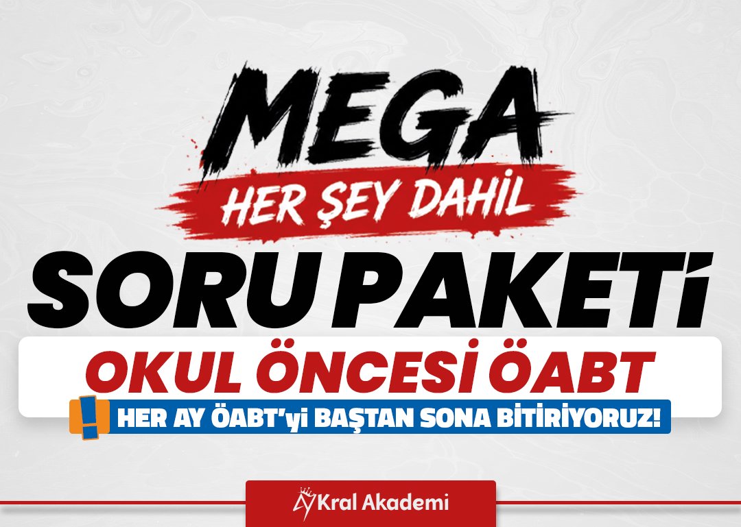 2027 OKUL ÖNCESİ ÖABT - MEGA SORU ÇÖZÜM PAKETİ