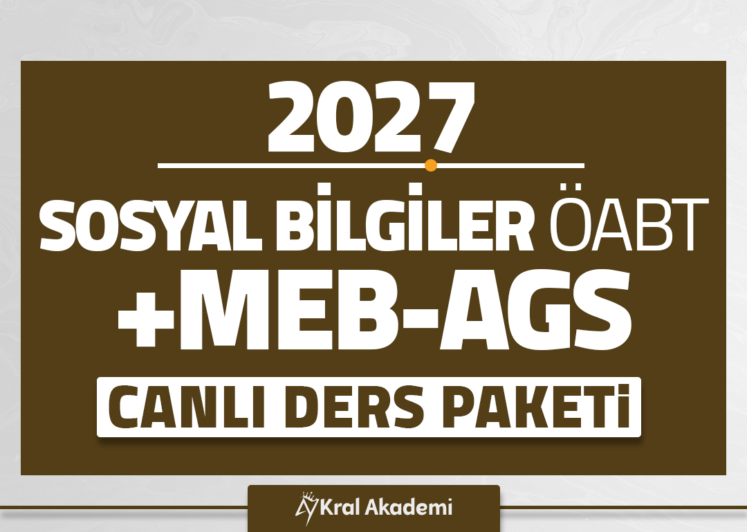 2027 SOSYAL BİLGİLER ÖABT + MEB-AGS İkili Canlı Ders Paketi