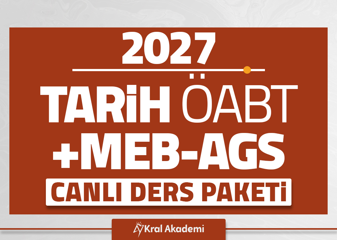 2027 TARİH ÖABT + MEB-AGS Canlı Ders Paketi