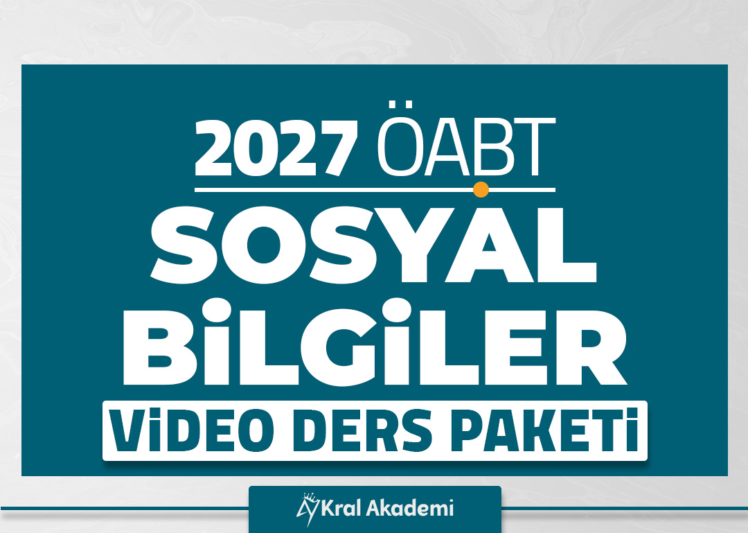 2027 SOSYAL BİLGİLER ÖABT Video Ders Paketi