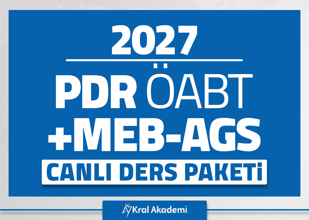 2027 PDR ÖABT + MEB-AGS Canlı Ders Paketi