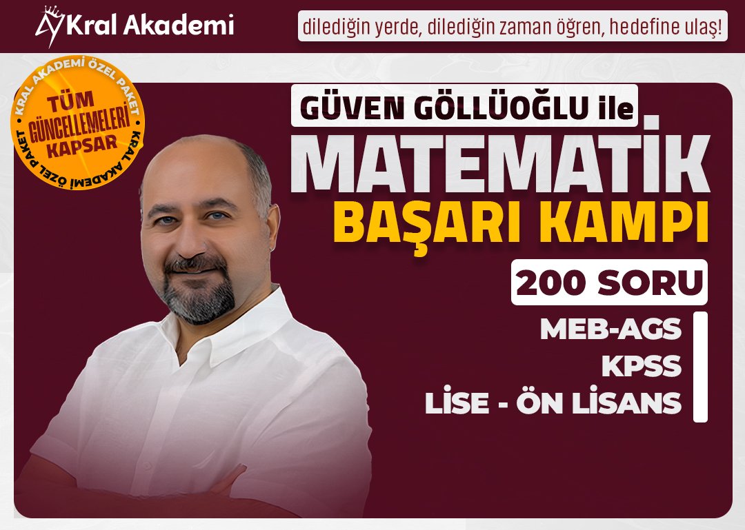 2026 GÜVEN GÖLLÜOĞLU ile MATEMATİK BAŞARI KAMPI (Video Ders Paketi)