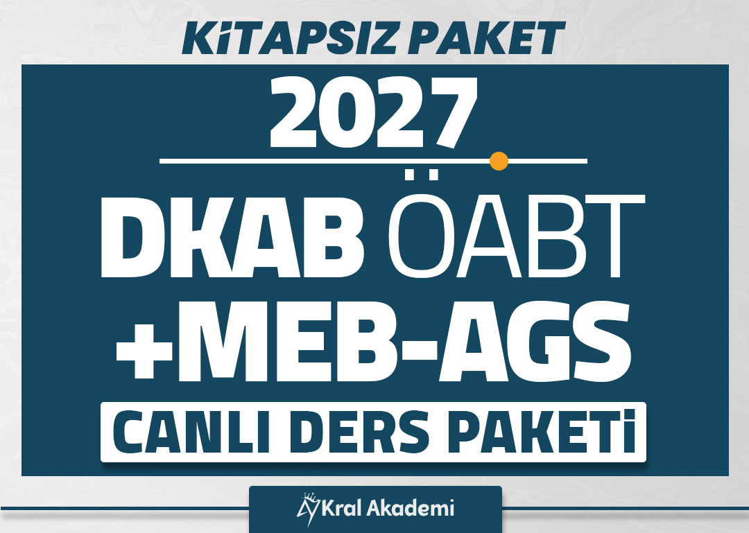 2027 Anonim Hoca ile DKAB ÖABT + MEB-AGS Canlı Ders Paketi (KİTAPSIZ PAKET)