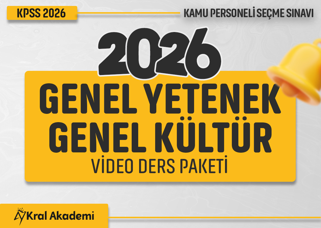 2026 GENEL YETENEK-GENEL KÜLTÜR VİDEO DERS PAKETİ