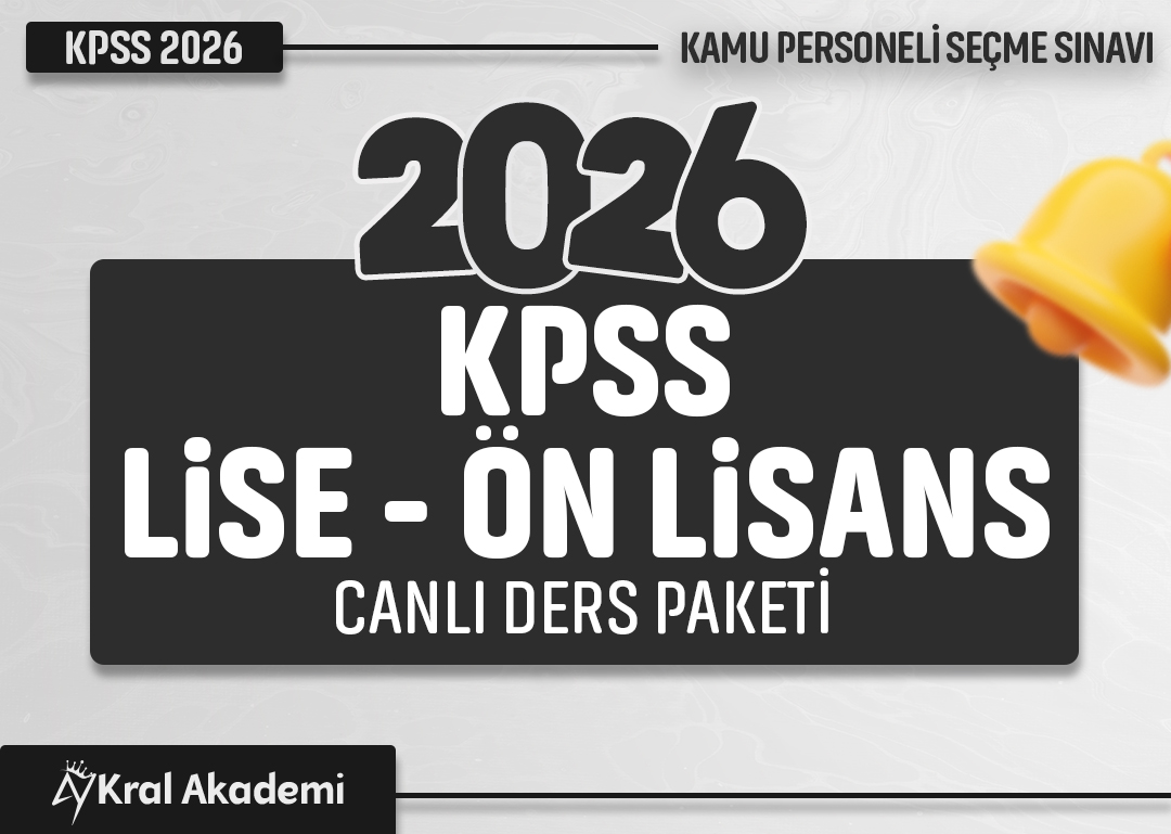 2026 KPSS LİSE - ÖN LİSANS CANLI DERS PAKETİ