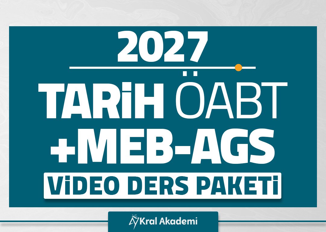 2027 TARİH ÖABT + MEB-AGS Video Ders Paketi