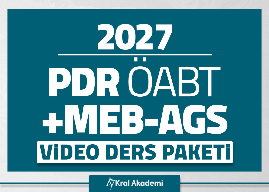 2027 PDR ÖABT + MEB-AGS Video Ders Paketi
