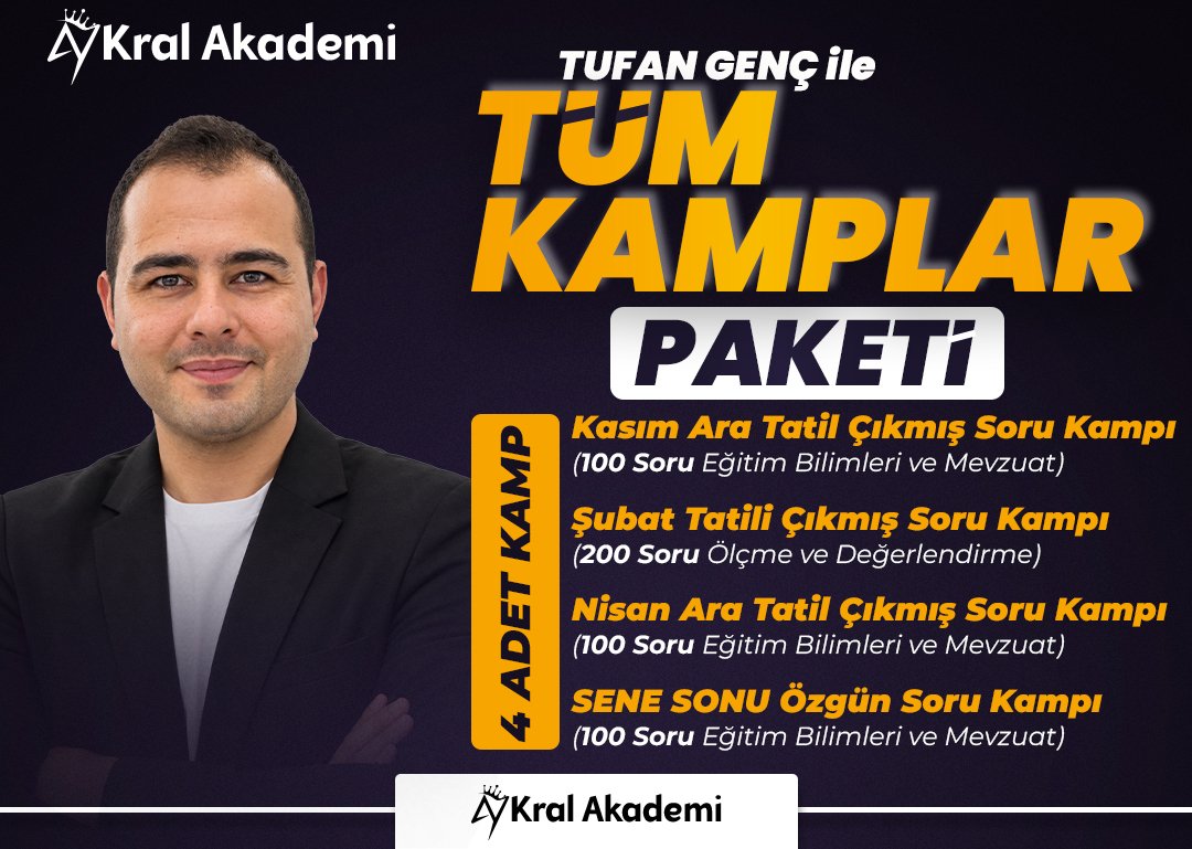 2027 Tufan GENÇ ile TÜM KAMPLAR PAKETİ