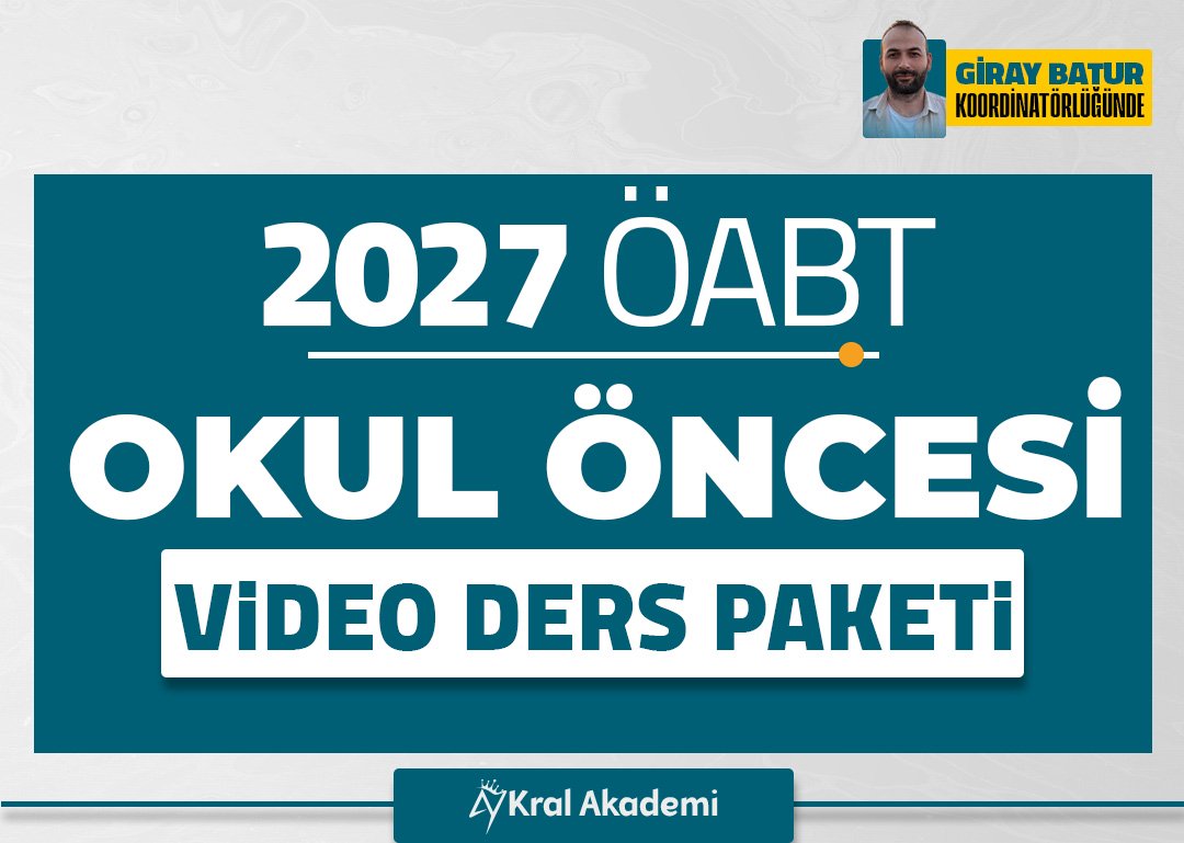 2027 OKUL ÖNCESİ ÖABT Video Ders Paketi