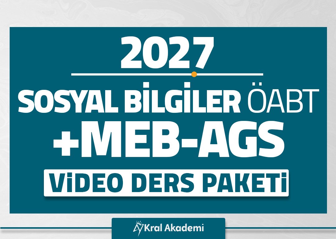 2027 SOSYAL BİLGİLER ÖABT + MEB-AGS İkili Video Ders Paketi