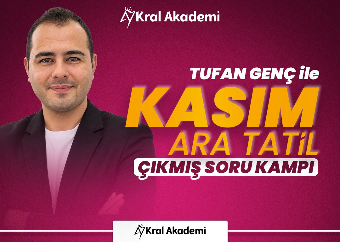 2027 Tufan GENÇ ile KASIM ARA TATİL ÇIKMIŞ SORU KAMPI