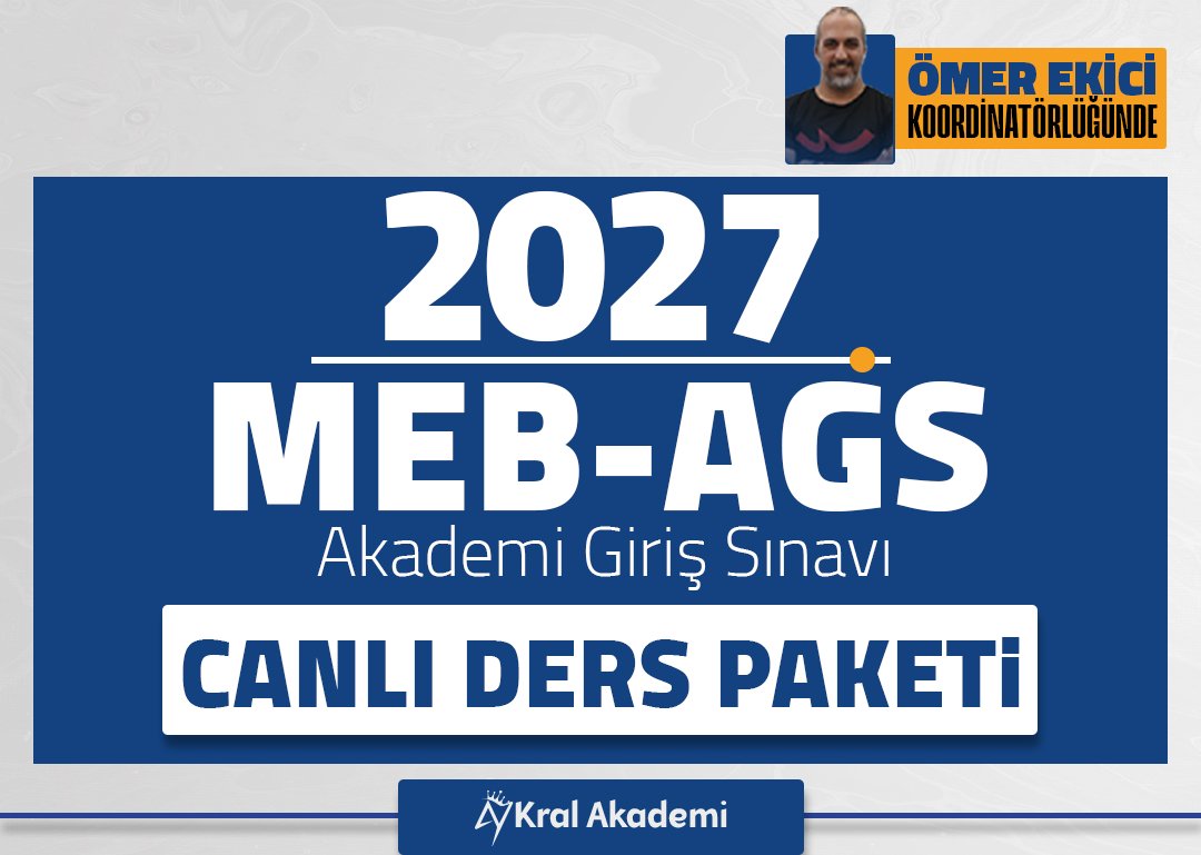 2027 MEB-AGS Canlı Ders Paketi (ÖmerEkici Koordinatörlüğünde)