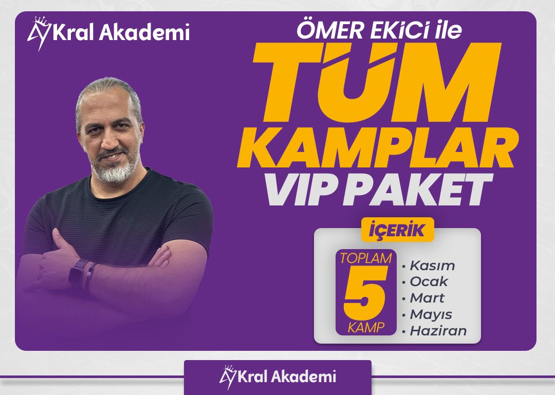 2027 Ömer EKİCİ ile TÜM KAMPLAR VIP PAKET