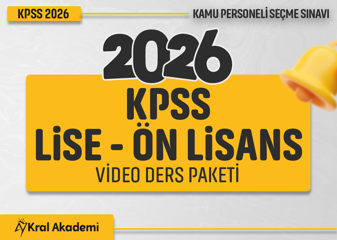 2026 KPSS LİSE - ÖN LİSANS VİDEO DERS PAKETİ